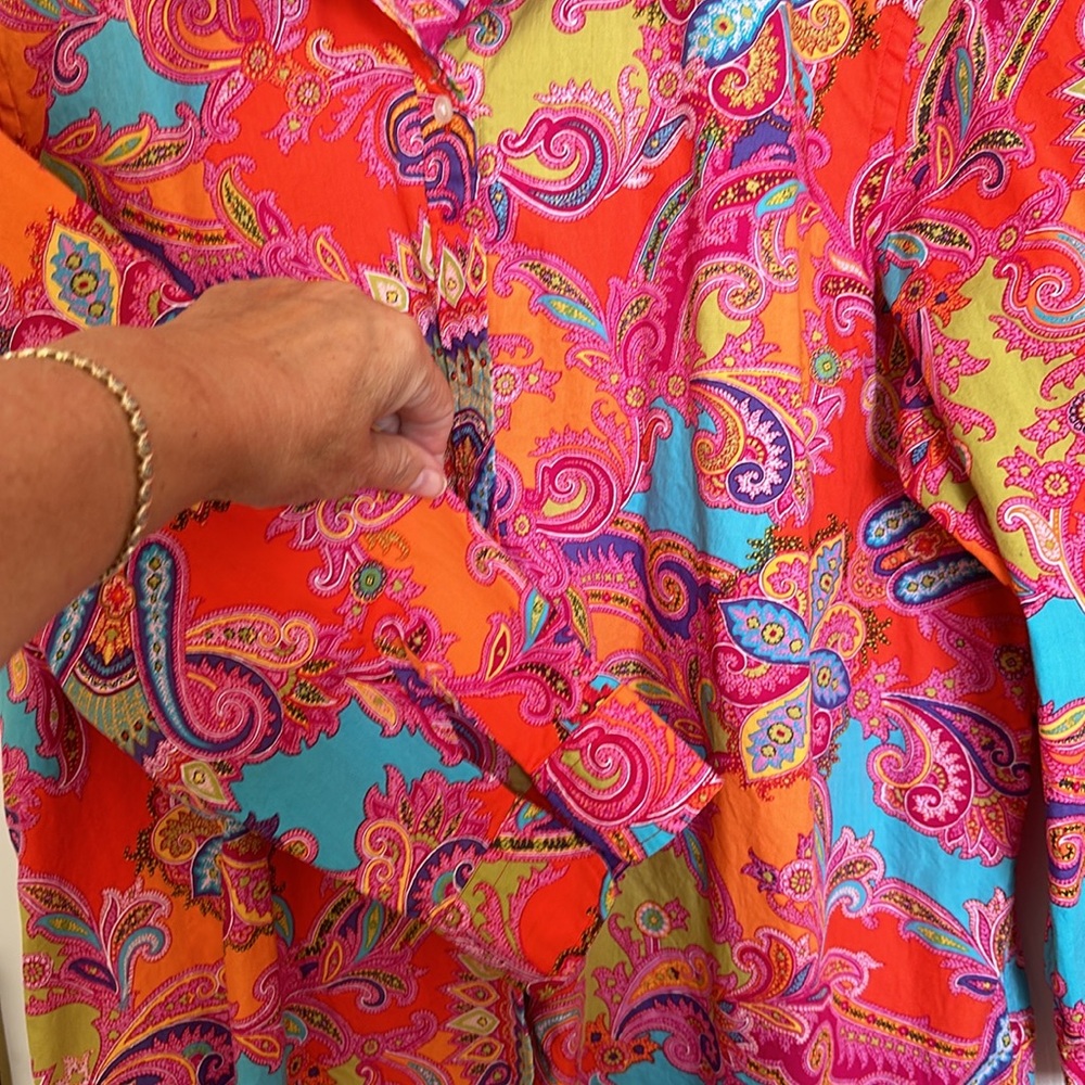 Chaps Button Blouse - image 3